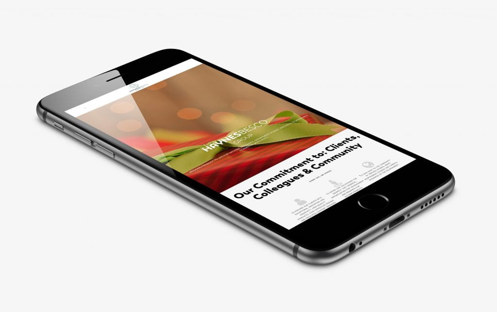 B2B Mobile Responsive Website Design on Iphone