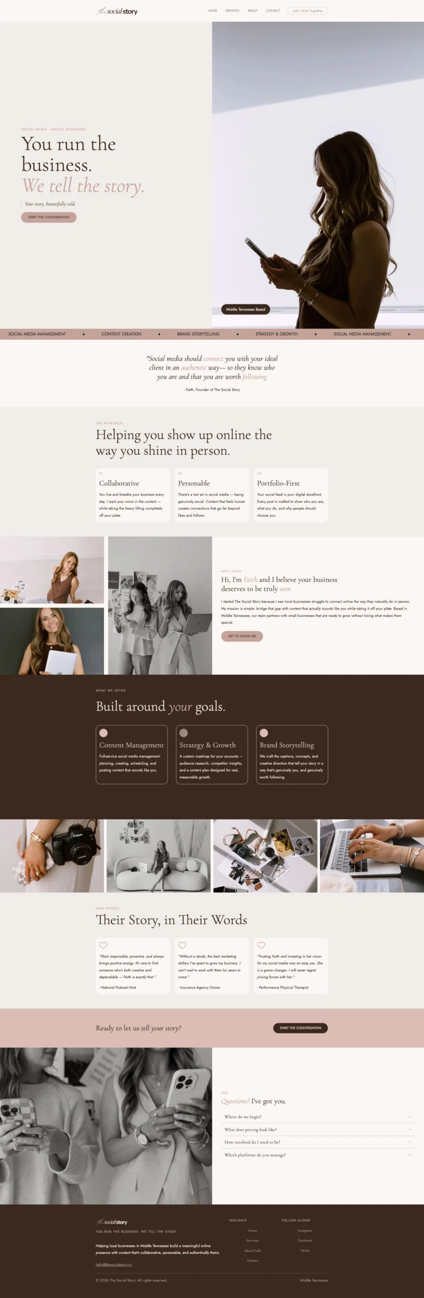 Social Story's new home page